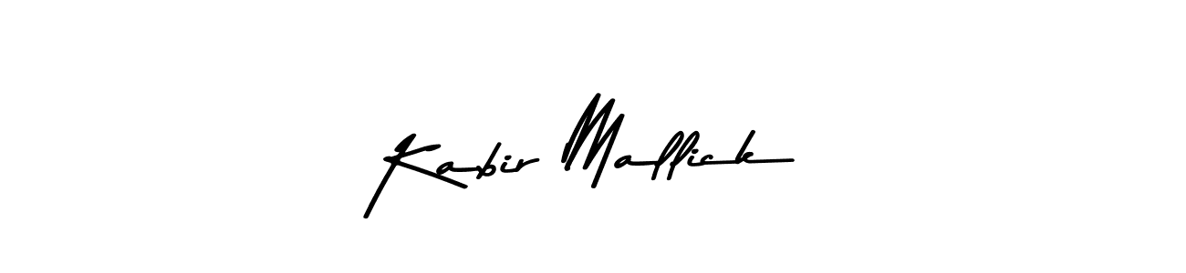 How to make Kabir Mallick name signature. Use Asem Kandis PERSONAL USE style for creating short signs online. This is the latest handwritten sign. Kabir Mallick signature style 9 images and pictures png