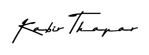 The Asem Kandis PERSONAL USE font transforms the name Kabir Thapar into an executive sign with sharp precision and distinguished character. Kabir Thapar signature style 9 images and pictures png