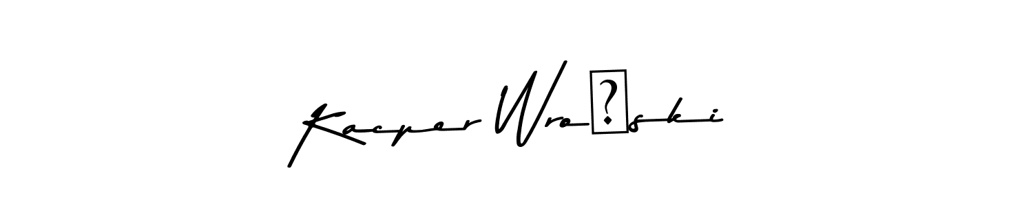 Also You can easily find your signature by using the search form. We will create Kacper Wroński name handwritten signature images for you free of cost using Asem Kandis PERSONAL USE sign style. Kacper Wroński signature style 9 images and pictures png