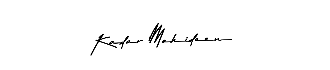 Use a signature maker to create a handwritten signature online. With this signature software, you can design (Asem Kandis PERSONAL USE) your own signature for name Kadar Mohideen. Kadar Mohideen signature style 9 images and pictures png