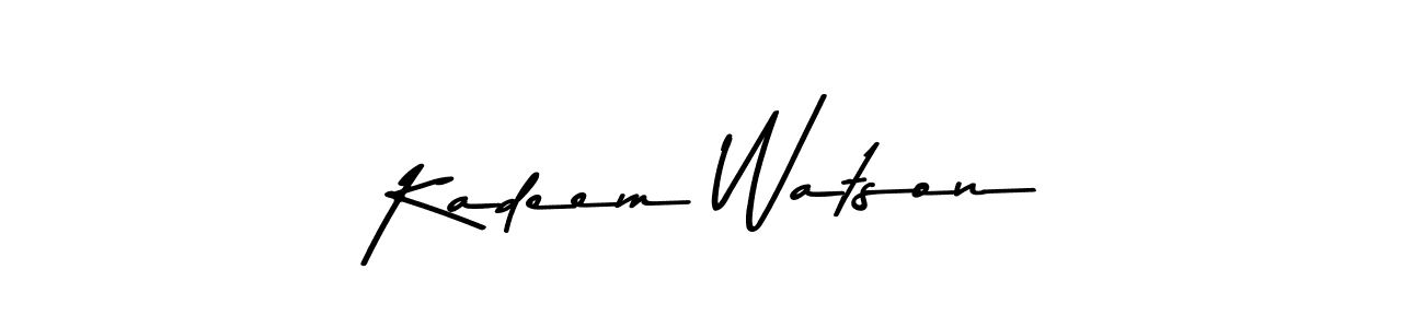 Make a beautiful signature design for name Kadeem Watson. With this signature (Asem Kandis PERSONAL USE) style, you can create a handwritten signature for free. Kadeem Watson signature style 9 images and pictures png
