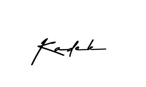 Use a signature maker to create a handwritten signature online. With this signature software, you can design (Asem Kandis PERSONAL USE) your own signature for name Kadek. Kadek signature style 9 images and pictures png