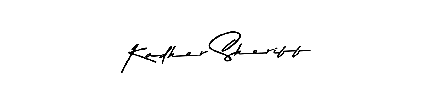 How to make Kadher Sheriff signature? Asem Kandis PERSONAL USE is a professional autograph style. Create handwritten signature for Kadher Sheriff name. Kadher Sheriff signature style 9 images and pictures png