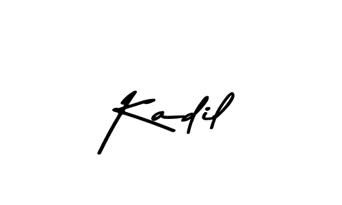 How to make Kadil name signature. Use Asem Kandis PERSONAL USE style for creating short signs online. This is the latest handwritten sign. Kadil signature style 9 images and pictures png