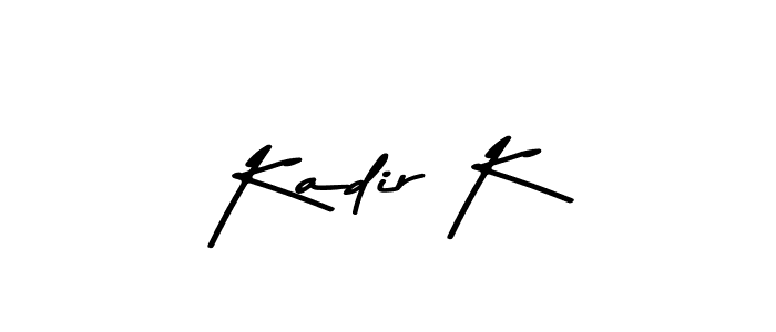 This is the best signature style for the Kadir K name. Also you like these signature font (Asem Kandis PERSONAL USE). Mix name signature. Kadir K signature style 9 images and pictures png