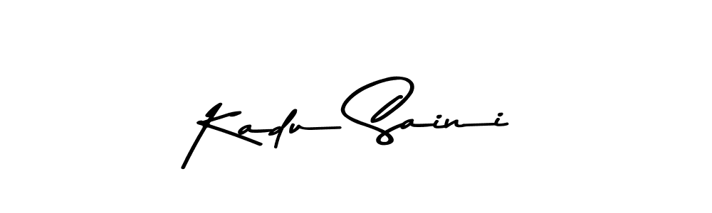 The best way (Asem Kandis PERSONAL USE) to make a short signature is to pick only two or three words in your name. The name Kadu Saini include a total of six letters. For converting this name. Kadu Saini signature style 9 images and pictures png