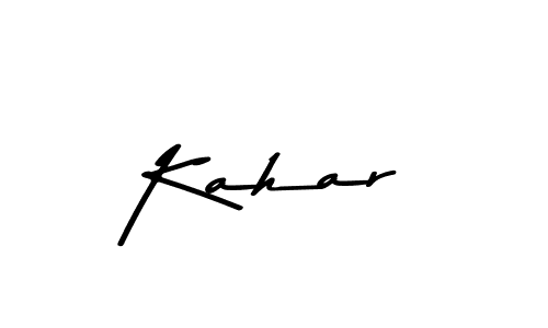 How to make Kahar name signature. Use Asem Kandis PERSONAL USE style for creating short signs online. This is the latest handwritten sign. Kahar signature style 9 images and pictures png