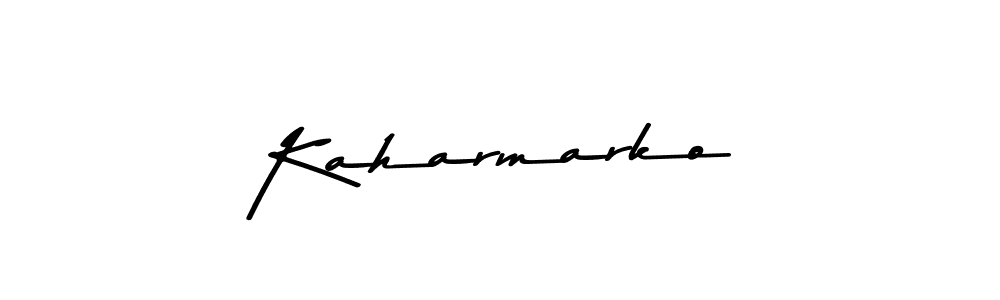 How to make Kaharmarko signature? Asem Kandis PERSONAL USE is a professional autograph style. Create handwritten signature for Kaharmarko name. Kaharmarko signature style 9 images and pictures png
