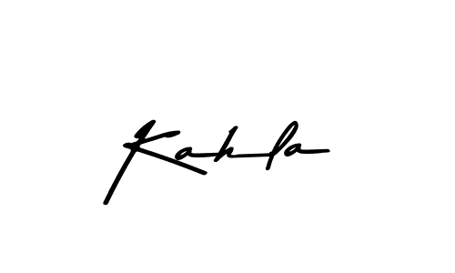 Design your own signature with our free online signature maker. With this signature software, you can create a handwritten (Asem Kandis PERSONAL USE) signature for name Kahla. Kahla signature style 9 images and pictures png