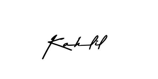 Use a signature maker to create a handwritten signature online. With this signature software, you can design (Asem Kandis PERSONAL USE) your own signature for name Kahlil. Kahlil signature style 9 images and pictures png