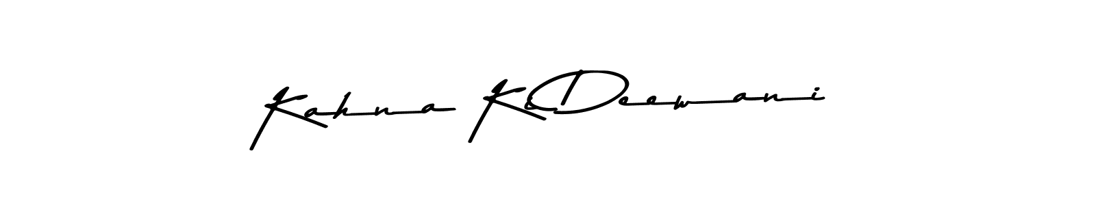 The best way (Asem Kandis PERSONAL USE) to make a short signature is to pick only two or three words in your name. The name Kahna Ki Deewani include a total of six letters. For converting this name. Kahna Ki Deewani signature style 9 images and pictures png