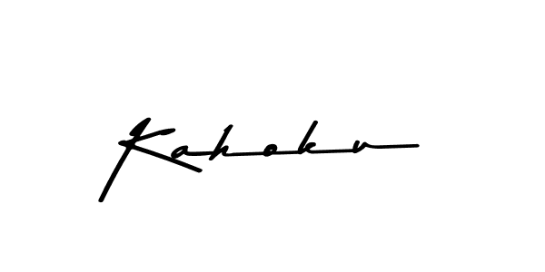 You should practise on your own different ways (Asem Kandis PERSONAL USE) to write your name (Kahoku) in signature. don't let someone else do it for you. Kahoku signature style 9 images and pictures png