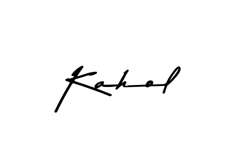 Use a signature maker to create a handwritten signature online. With this signature software, you can design (Asem Kandis PERSONAL USE) your own signature for name Kahol. Kahol signature style 9 images and pictures png