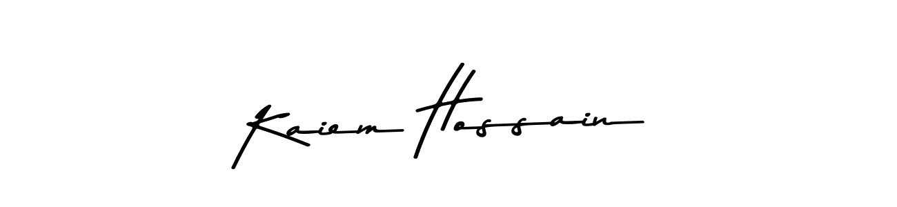 Create a beautiful signature design for name Kaiem Hossain. With this signature (Asem Kandis PERSONAL USE) fonts, you can make a handwritten signature for free. Kaiem Hossain signature style 9 images and pictures png