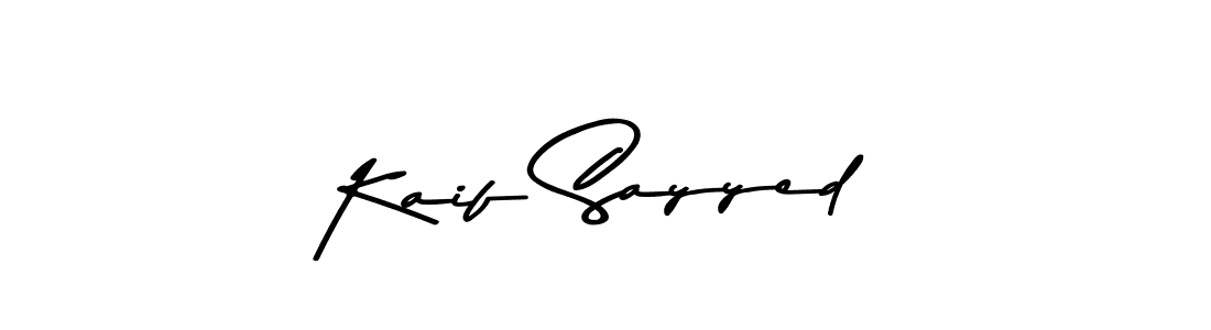 Design your own signature with our free online signature maker. With this signature software, you can create a handwritten (Asem Kandis PERSONAL USE) signature for name Kaif Sayyed. Kaif Sayyed signature style 9 images and pictures png