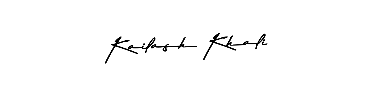 Create a beautiful signature design for name Kailash Khali. With this signature (Asem Kandis PERSONAL USE) fonts, you can make a handwritten signature for free. Kailash Khali signature style 9 images and pictures png