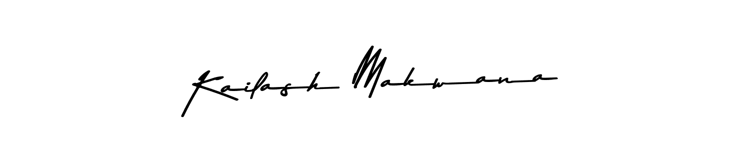 How to make Kailash Makwana name signature. Use Asem Kandis PERSONAL USE style for creating short signs online. This is the latest handwritten sign. Kailash Makwana signature style 9 images and pictures png