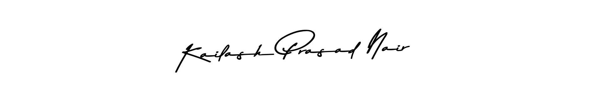 How to make Kailash Prasad Nair name signature. Use Asem Kandis PERSONAL USE style for creating short signs online. This is the latest handwritten sign. Kailash Prasad Nair signature style 9 images and pictures png