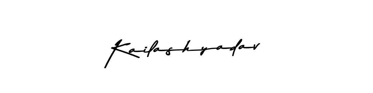 Make a beautiful signature design for name Kailashyadav. With this signature (Asem Kandis PERSONAL USE) style, you can create a handwritten signature for free. Kailashyadav signature style 9 images and pictures png