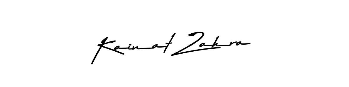 How to make Kainat Zahra name signature. Use Asem Kandis PERSONAL USE style for creating short signs online. This is the latest handwritten sign. Kainat Zahra signature style 9 images and pictures png