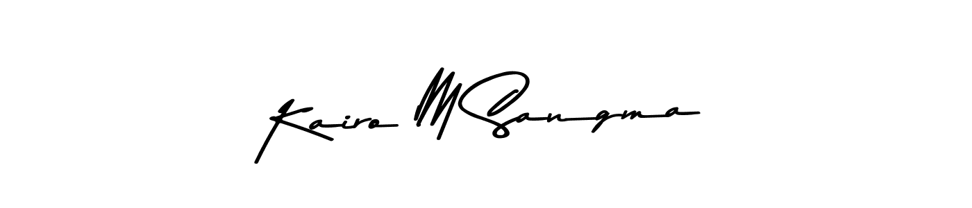 if you are searching for the best signature style for your name Kairo M Sangma. so please give up your signature search. here we have designed multiple signature styles  using Asem Kandis PERSONAL USE. Kairo M Sangma signature style 9 images and pictures png