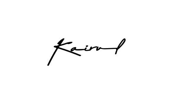 Create a beautiful signature design for name Kairul. With this signature (Asem Kandis PERSONAL USE) fonts, you can make a handwritten signature for free. Kairul signature style 9 images and pictures png