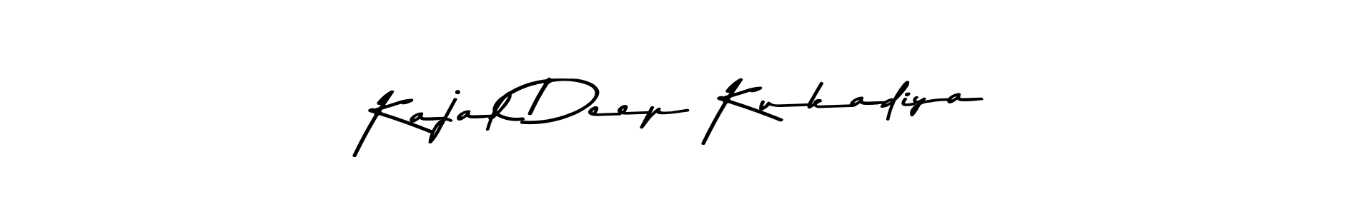 Use a signature maker to create a handwritten signature online. With this signature software, you can design (Asem Kandis PERSONAL USE) your own signature for name Kajal Deep Kukadiya. Kajal Deep Kukadiya signature style 9 images and pictures png