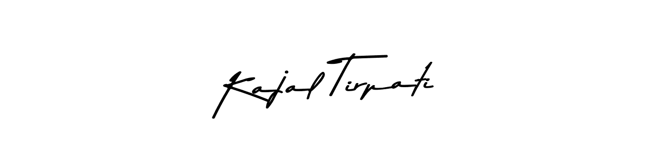 How to make Kajal Tirpati name signature. Use Asem Kandis PERSONAL USE style for creating short signs online. This is the latest handwritten sign. Kajal Tirpati signature style 9 images and pictures png