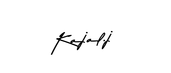 Create a beautiful signature design for name Kajal.j. With this signature (Asem Kandis PERSONAL USE) fonts, you can make a handwritten signature for free. Kajal.j signature style 9 images and pictures png
