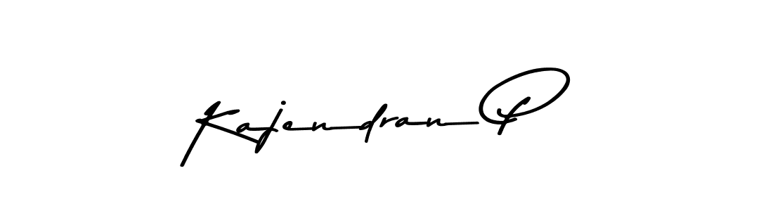 How to make Kajendran P name signature. Use Asem Kandis PERSONAL USE style for creating short signs online. This is the latest handwritten sign. Kajendran P signature style 9 images and pictures png