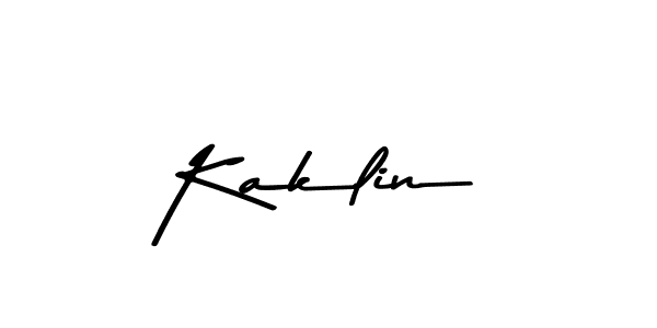 Design your own signature with our free online signature maker. With this signature software, you can create a handwritten (Asem Kandis PERSONAL USE) signature for name Kaklin. Kaklin signature style 9 images and pictures png