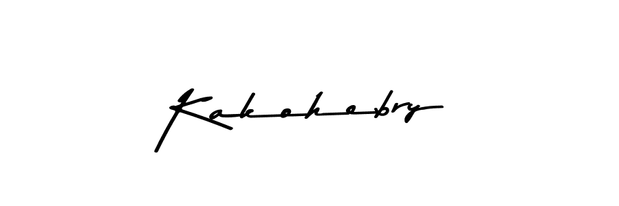 Design your own signature with our free online signature maker. With this signature software, you can create a handwritten (Asem Kandis PERSONAL USE) signature for name Kakohebry. Kakohebry signature style 9 images and pictures png