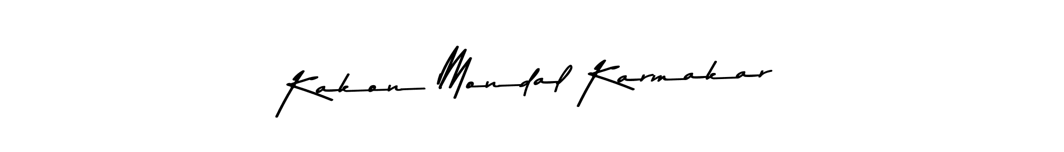 Kakon Mondal Karmakar stylish signature style. Best Handwritten Sign (Asem Kandis PERSONAL USE) for my name. Handwritten Signature Collection Ideas for my name Kakon Mondal Karmakar. Kakon Mondal Karmakar signature style 9 images and pictures png