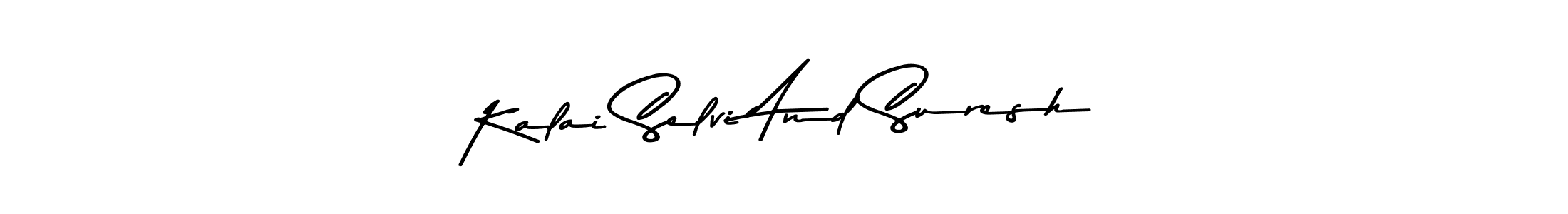 Create a beautiful signature design for name Kalai Selvi And Suresh. With this signature (Asem Kandis PERSONAL USE) fonts, you can make a handwritten signature for free. Kalai Selvi And Suresh signature style 9 images and pictures png