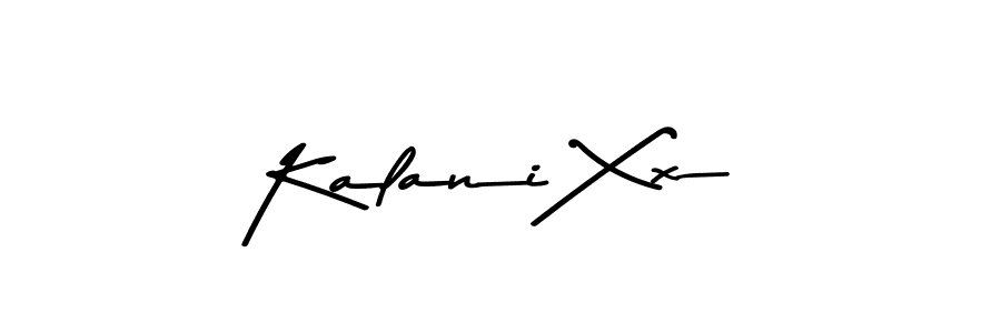 How to make Kalani Xx name signature. Use Asem Kandis PERSONAL USE style for creating short signs online. This is the latest handwritten sign. Kalani Xx signature style 9 images and pictures png