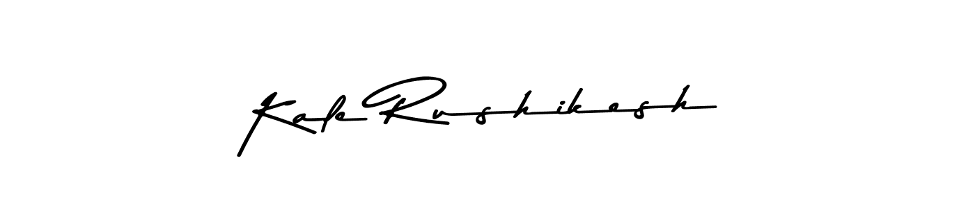 How to make Kale Rushikesh name signature. Use Asem Kandis PERSONAL USE style for creating short signs online. This is the latest handwritten sign. Kale Rushikesh signature style 9 images and pictures png