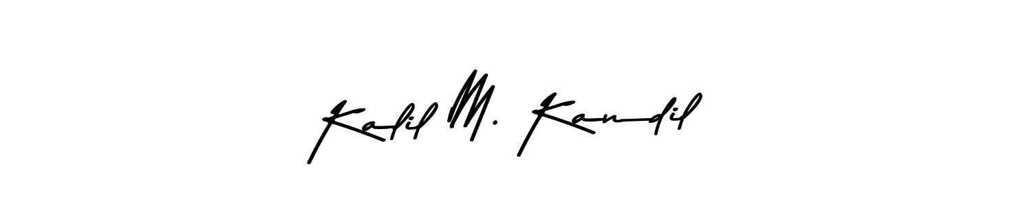 Kalil M. Kandil stylish signature style. Best Handwritten Sign (Asem Kandis PERSONAL USE) for my name. Handwritten Signature Collection Ideas for my name Kalil M. Kandil. Kalil M. Kandil signature style 9 images and pictures png