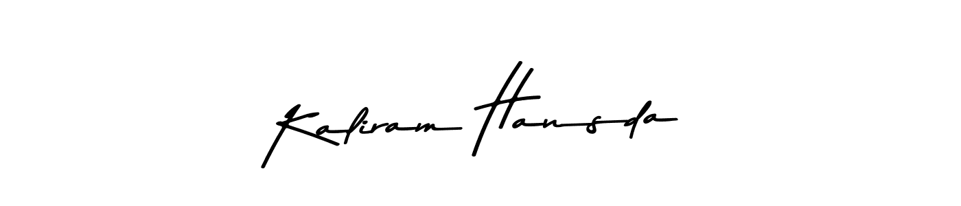 Also You can easily find your signature by using the search form. We will create Kaliram Hansda name handwritten signature images for you free of cost using Asem Kandis PERSONAL USE sign style. Kaliram Hansda signature style 9 images and pictures png