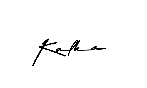Make a beautiful signature design for name Kalka. With this signature (Asem Kandis PERSONAL USE) style, you can create a handwritten signature for free. Kalka signature style 9 images and pictures png