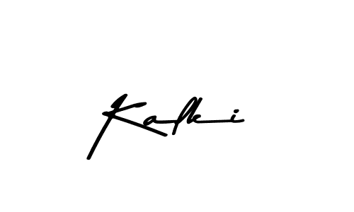 How to make Kalki name signature. Use Asem Kandis PERSONAL USE style for creating short signs online. This is the latest handwritten sign. Kalki signature style 9 images and pictures png