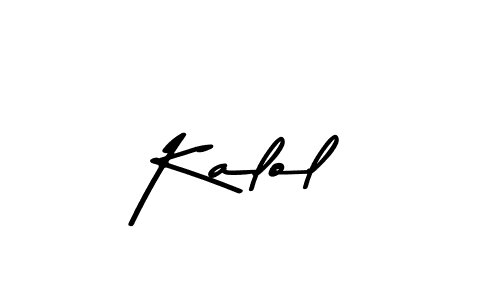 Use a signature maker to create a handwritten signature online. With this signature software, you can design (Asem Kandis PERSONAL USE) your own signature for name Kalol. Kalol signature style 9 images and pictures png