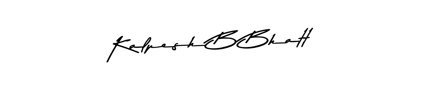 Design your own signature with our free online signature maker. With this signature software, you can create a handwritten (Asem Kandis PERSONAL USE) signature for name Kalpesh B Bhatt. Kalpesh B Bhatt signature style 9 images and pictures png