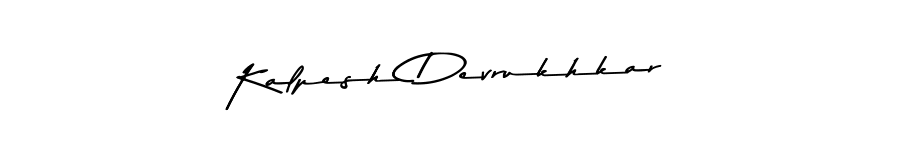 Create a beautiful signature design for name Kalpesh Devrukhkar. With this signature (Asem Kandis PERSONAL USE) fonts, you can make a handwritten signature for free. Kalpesh Devrukhkar signature style 9 images and pictures png