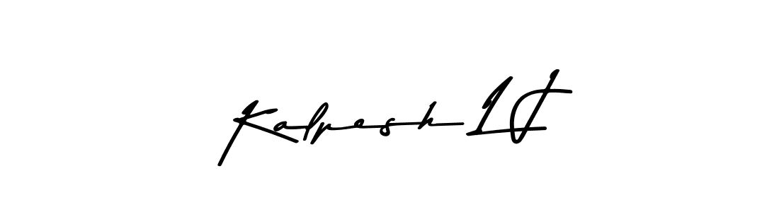 Design your own signature with our free online signature maker. With this signature software, you can create a handwritten (Asem Kandis PERSONAL USE) signature for name Kalpesh L J. Kalpesh L J signature style 9 images and pictures png