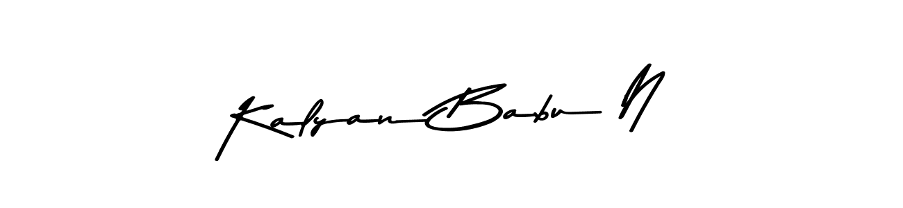 How to make Kalyan Babu N name signature. Use Asem Kandis PERSONAL USE style for creating short signs online. This is the latest handwritten sign. Kalyan Babu N signature style 9 images and pictures png