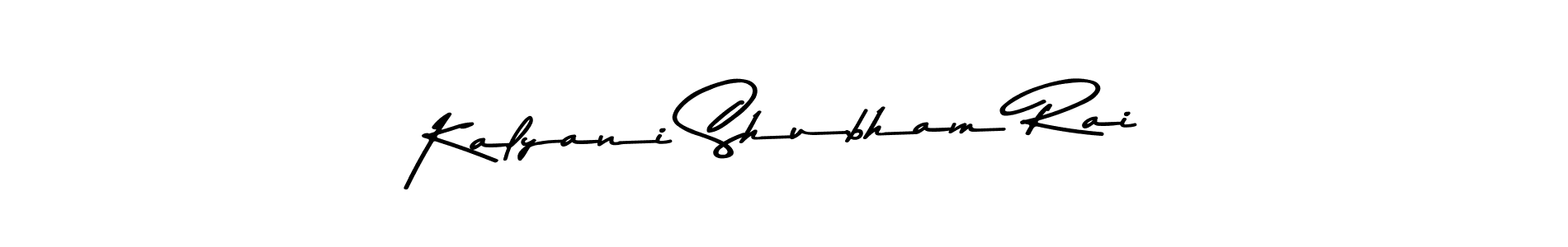 The best way (Asem Kandis PERSONAL USE) to make a short signature is to pick only two or three words in your name. The name Kalyani Shubham Rai include a total of six letters. For converting this name. Kalyani Shubham Rai signature style 9 images and pictures png