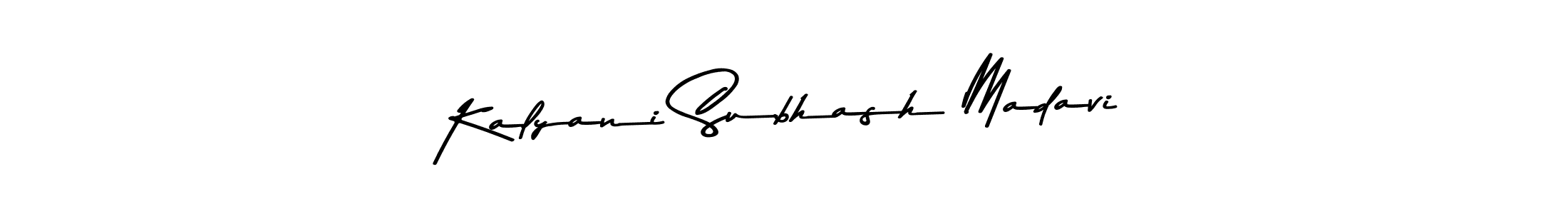 Make a beautiful signature design for name Kalyani Subhash Madavi. Use this online signature maker to create a handwritten signature for free. Kalyani Subhash Madavi signature style 9 images and pictures png