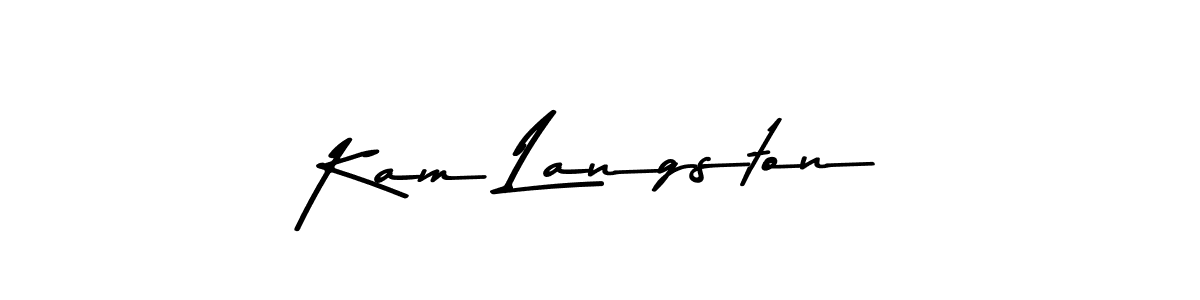 Use a signature maker to create a handwritten signature online. With this signature software, you can design (Asem Kandis PERSONAL USE) your own signature for name Kam Langston. Kam Langston signature style 9 images and pictures png