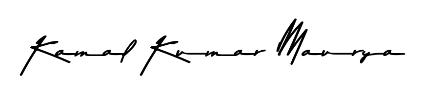 A dynamic signature style for Kamal Kumar Maurya using Asem Kandis PERSONAL USE script. Designed to look authentic, handwritten, and professional. Kamal Kumar Maurya signature style 9 images and pictures png