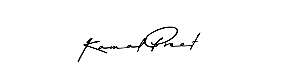 How to make Kamal Preet name signature. Use Asem Kandis PERSONAL USE style for creating short signs online. This is the latest handwritten sign. Kamal Preet signature style 9 images and pictures png